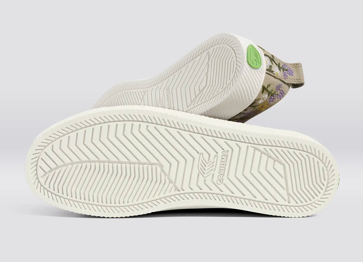 OCA Low Sand Suede Embroidered Flowers Sneaker