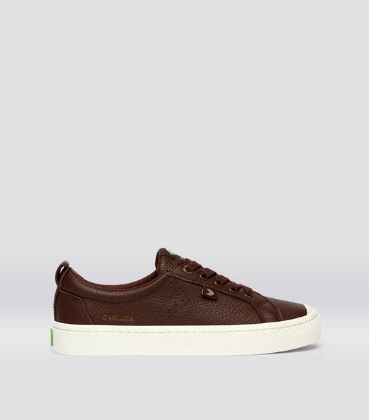 OCA Low Coffee Brown Premium Leather Sneaker
