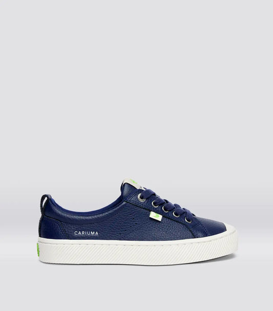 OCA Low Bright Navy Premium Leather Sneaker