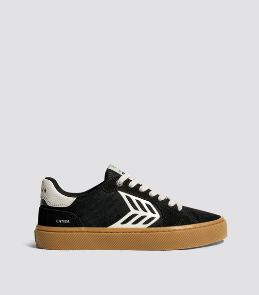 CATIBA PRO 2.0 Black Suede and Cordura Ivory Logo Sneaker