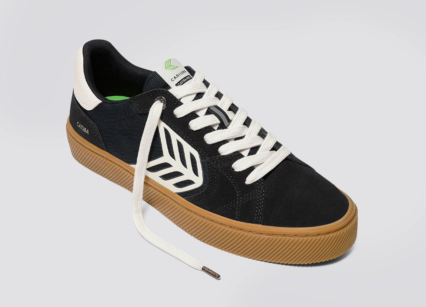CATIBA PRO 2.0 Black Suede and Cordura Ivory Logo Sneaker
