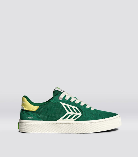 CATIBA PRO 2.0 Forest Green Suede and Cordura Ivory Logo Lemonade Sneaker