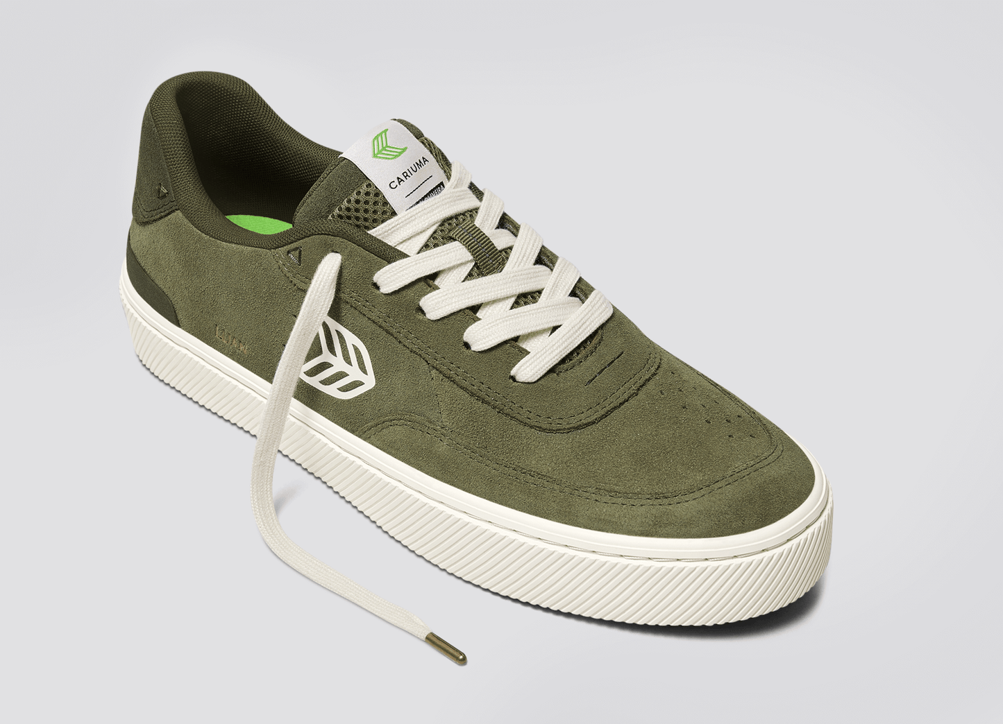 LUAN PRO Olive Green Suede Ivory Logo Burnt Olive Sneaker