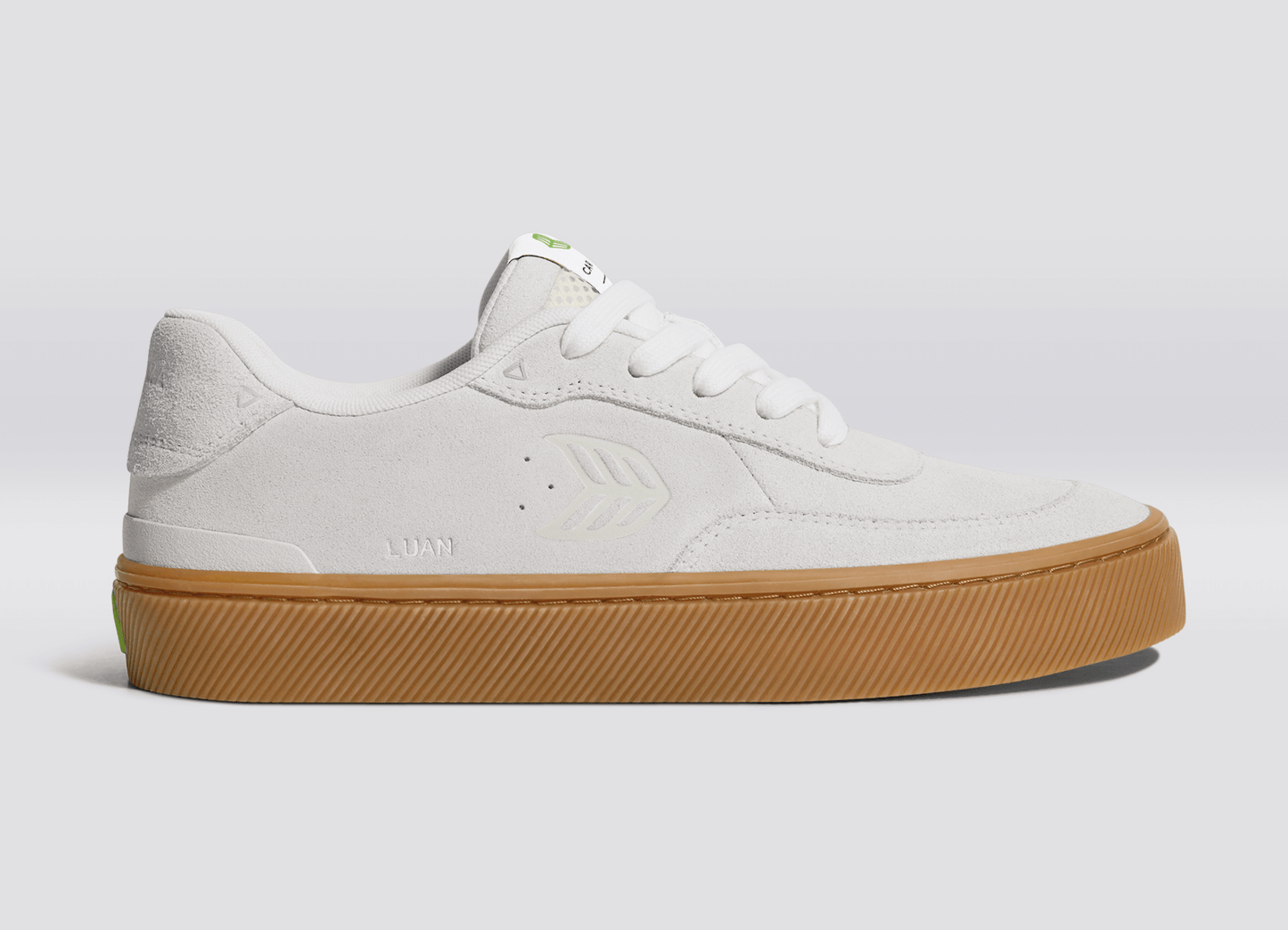 LUAN PRO Gum Smoke White Suede Off-White Logo Sneaker