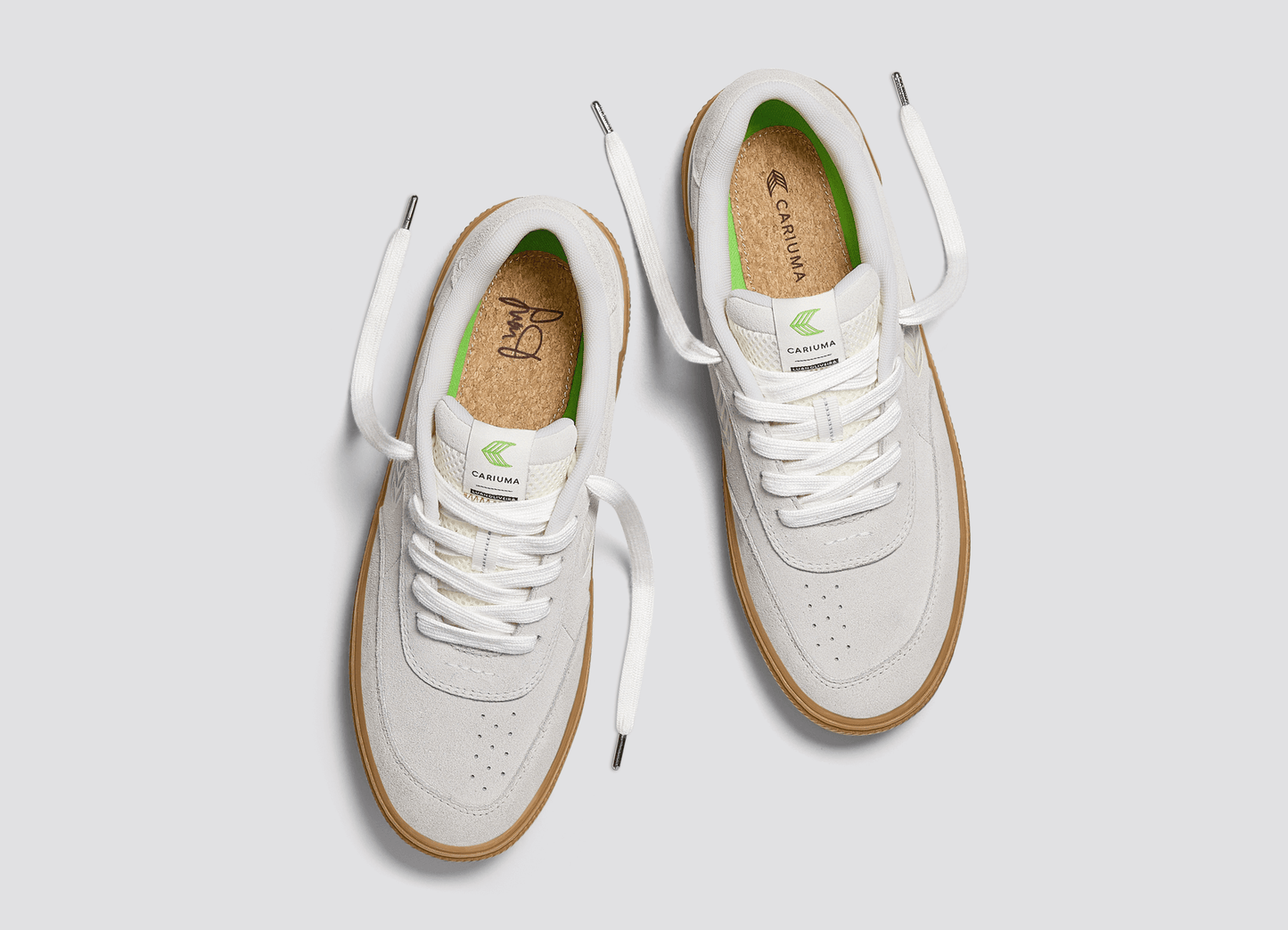 LUAN PRO Gum Smoke White Suede Off-White Logo Sneaker