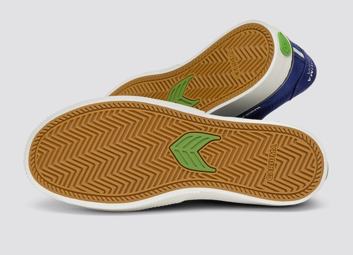 NAIOCA PRO Bright Navy Suede and Canvas Ivory Logo Sneaker