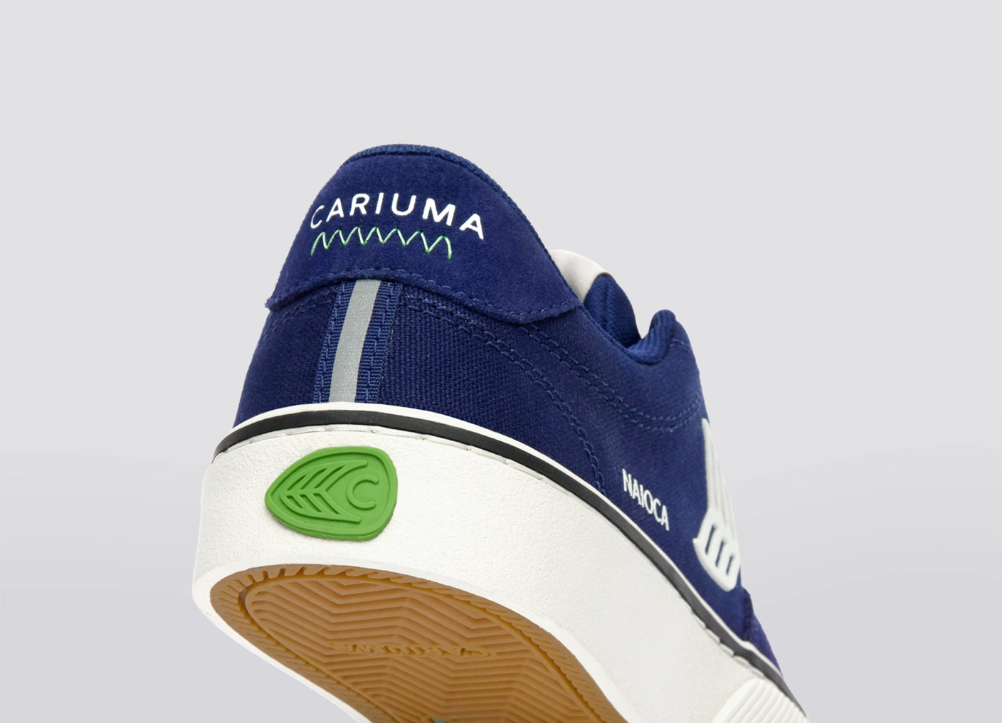 NAIOCA PRO Bright Navy Suede and Canvas Ivory Logo Sneaker