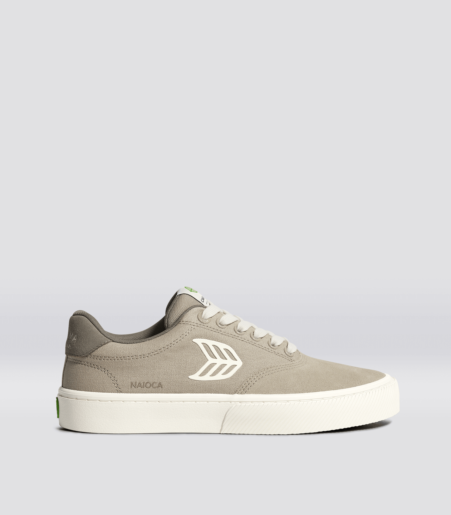 NAIOCA PRO Plaza Taupe Suede and Canvas Ivory Logo Laurel Oak Sneaker