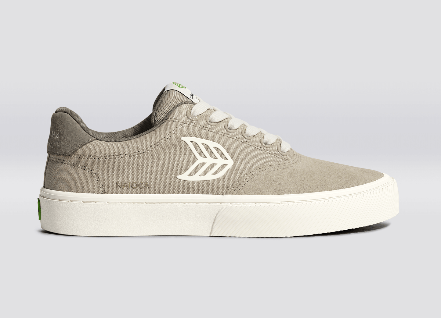 NAIOCA PRO Plaza Taupe Suede and Canvas Ivory Logo Laurel Oak Sneaker