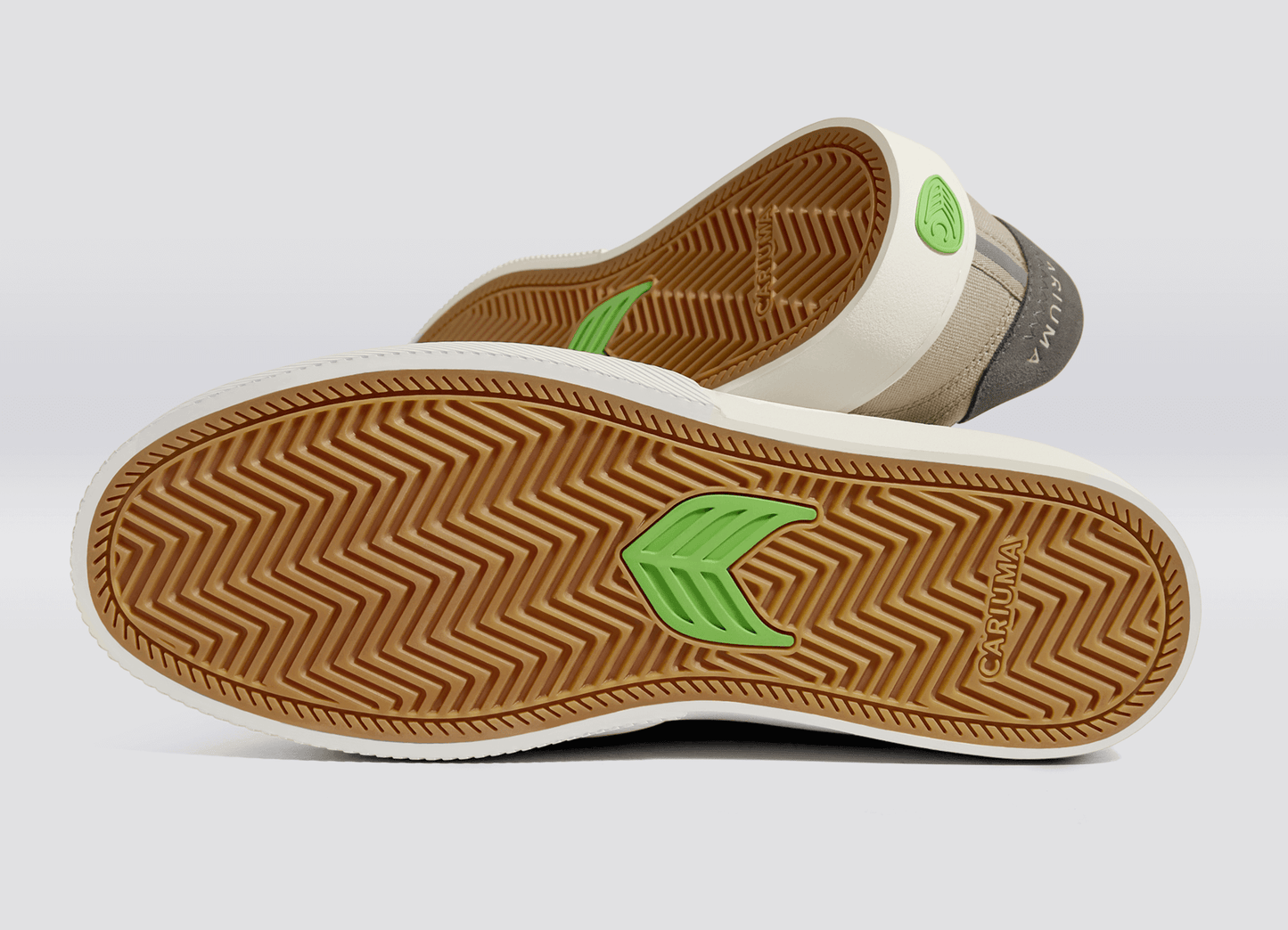 NAIOCA PRO Plaza Taupe Suede and Canvas Ivory Logo Laurel Oak Sneaker