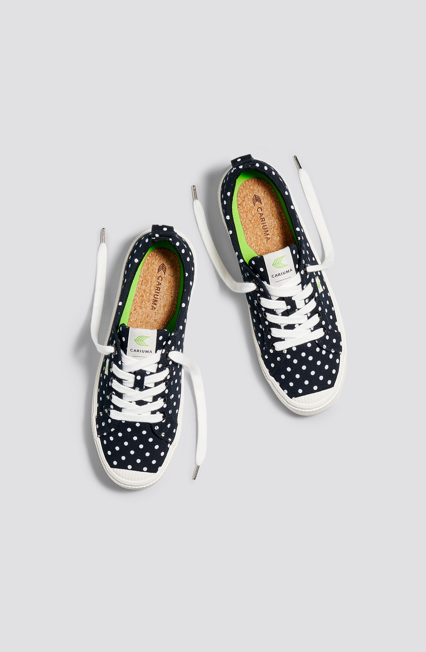 OCA Low Black Canvas White Polka Dots Sneaker