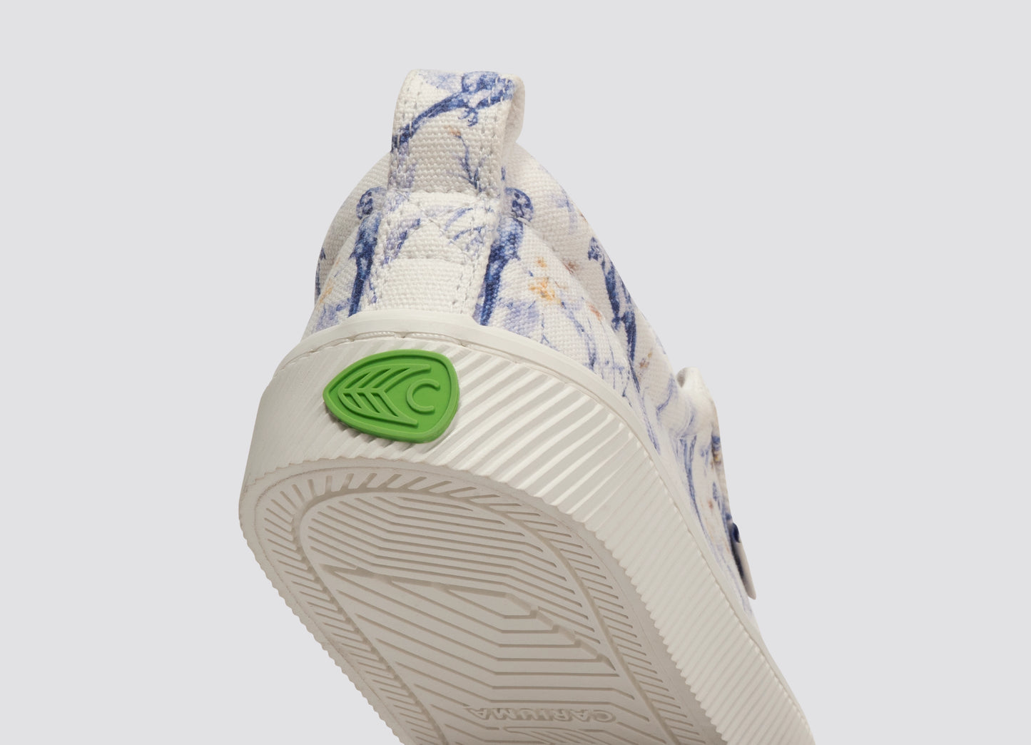 OCA Low White Spectrum Blue Parrot Print Canvas Sneaker