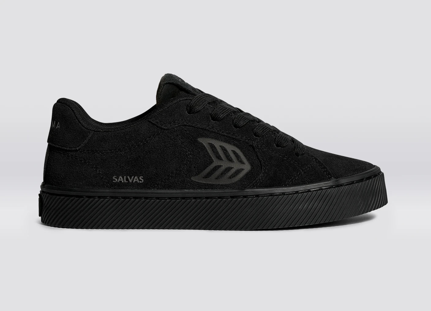 SALVAS All Black Suede Sneaker