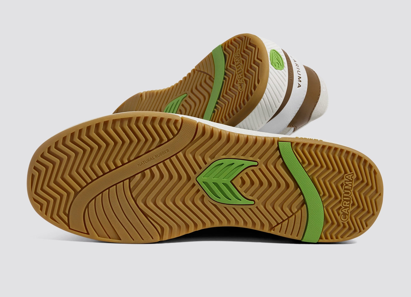 Skategoat C25 White Leather Silver Cloud Logo Camel Sneaker