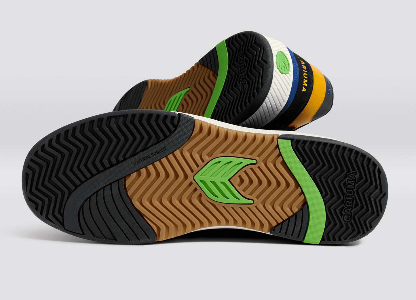 Skategoat C25 PRO Black Suede and Mesh Ivory Logo Yellow Sneaker