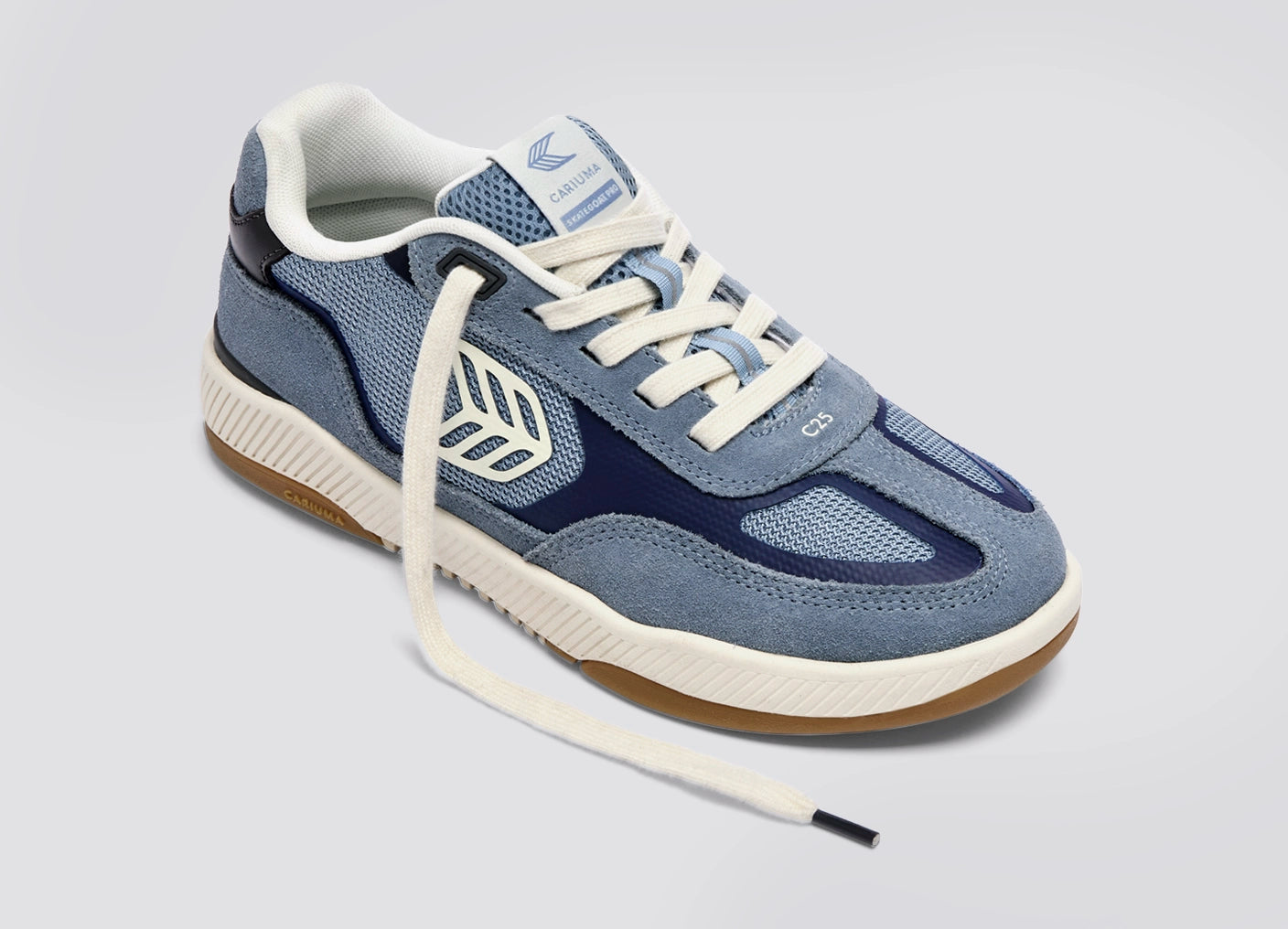 Skategoat C25 PRO Mirage Blue Suede Bright Navy Mesh Ivory Logo Sneaker