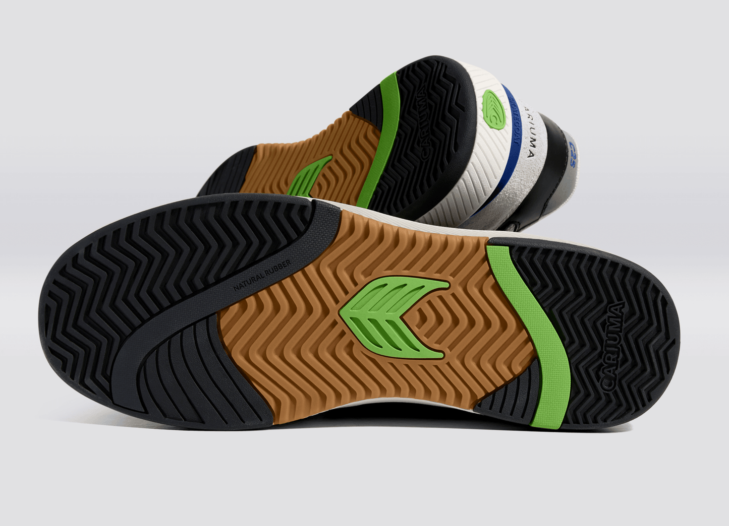 Skategoat C25 PRO Smoke White Suede Off-White Mesh Blue Logo Black Sneaker