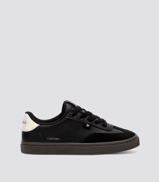 TOCA Teak Black Diamond Leather Off-White Accents Sneaker