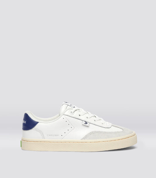 TOCA White Diamond Leather Smoke White Suede Blue Accents Sneaker
