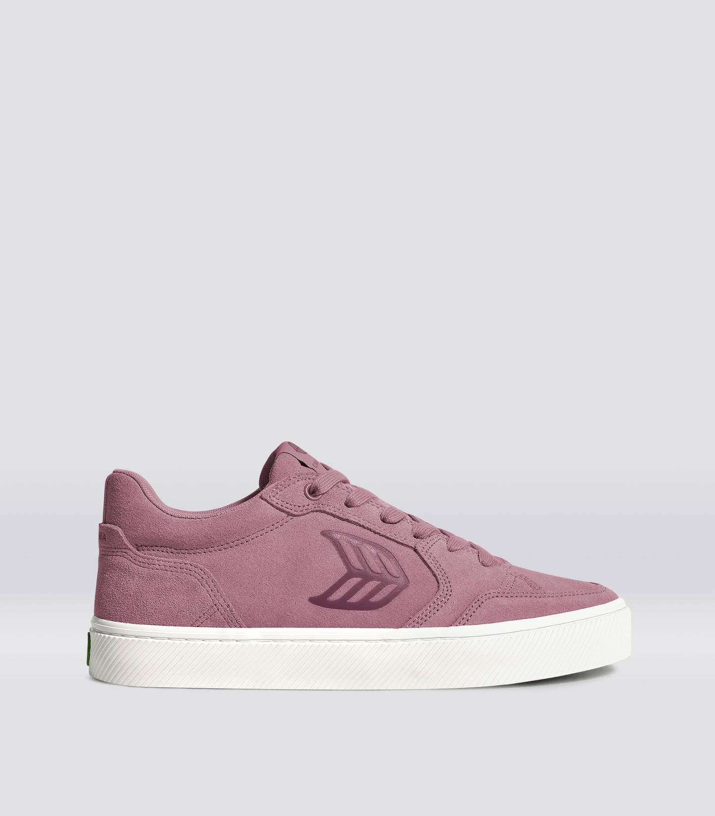 VALLELY Blush Pink Suede Dusky Orchid Logo Sneaker