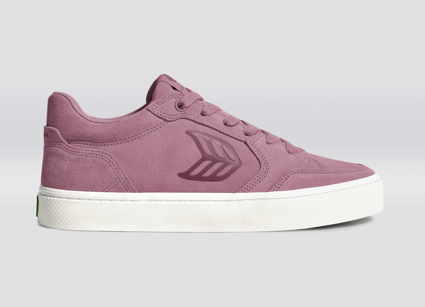 VALLELY Blush Pink Suede Dusky Orchid Logo Sneaker