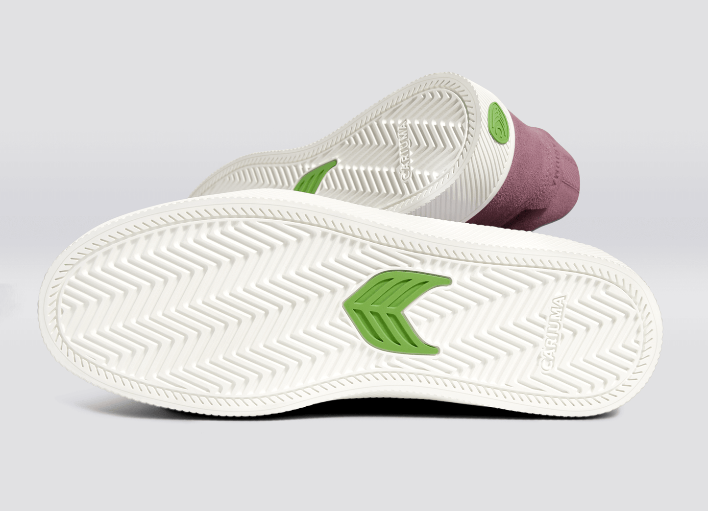 VALLELY Blush Pink Suede Dusky Orchid Logo Sneaker