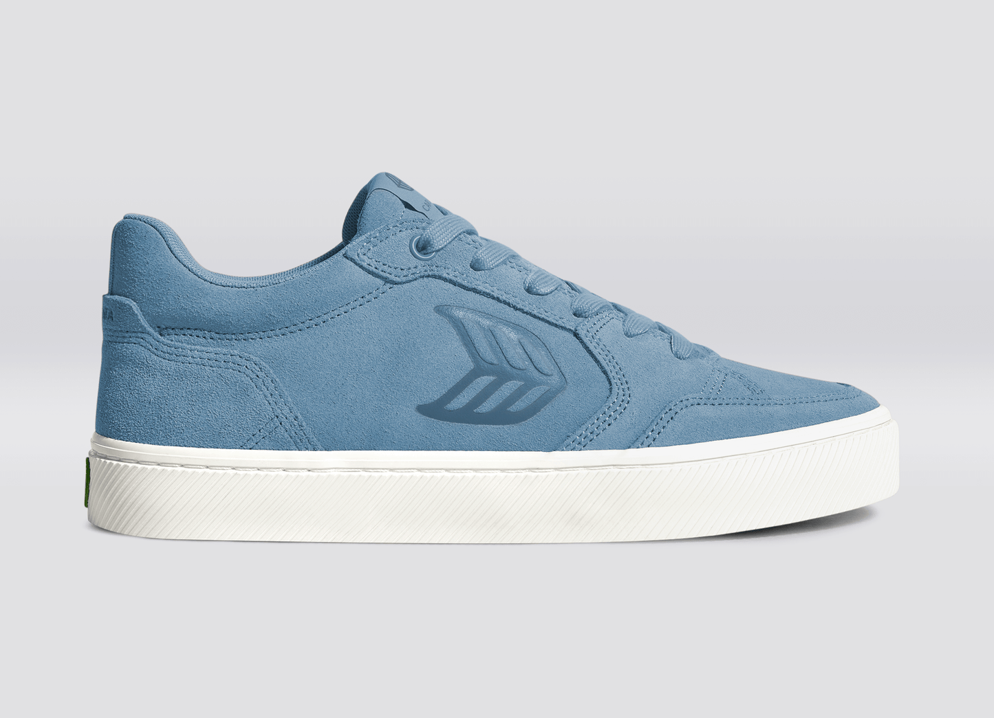VALLELY Argentina Blue Suede Washed Blue Logo Sneaker