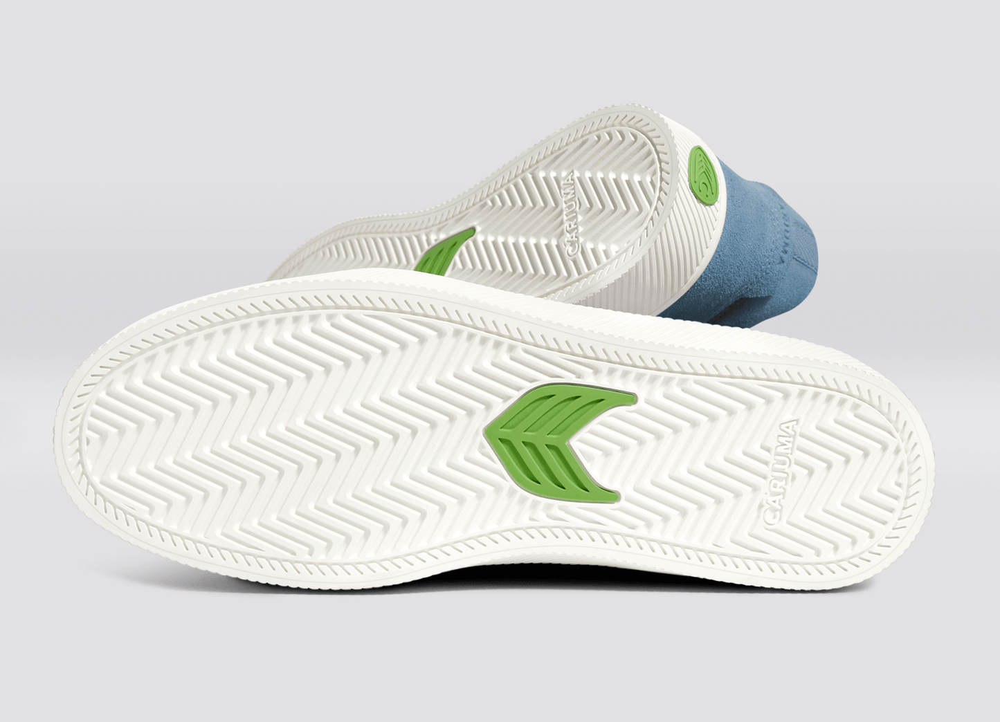 VALLELY Argentina Blue Suede Washed Blue Logo Sneaker