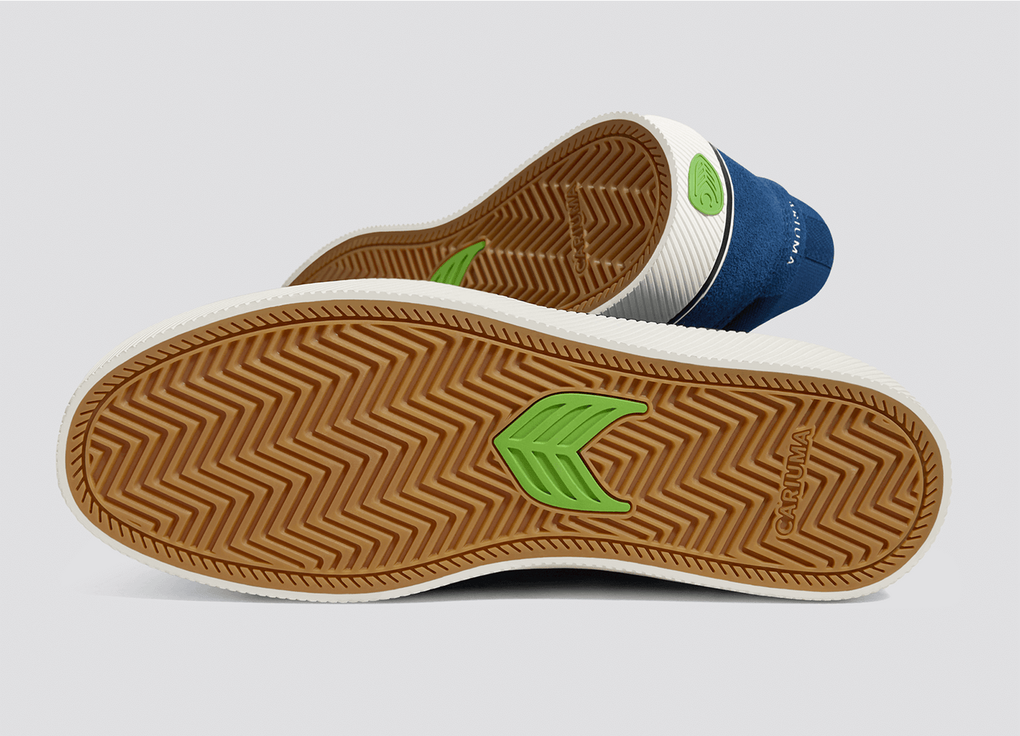 VALLELY PRO Mystery Blue Suede and Cordura Off-White Logo Sneaker