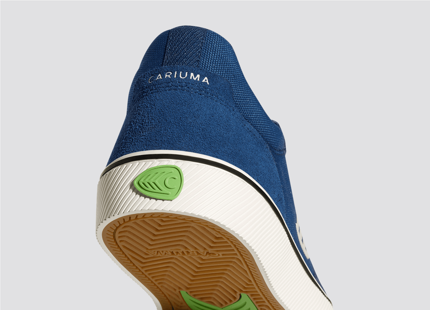 VALLELY PRO Mystery Blue Suede and Cordura Off-White Logo Sneaker