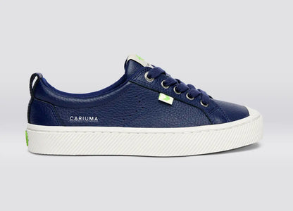 OCA Low Bright Navy Premium Leather Sneaker