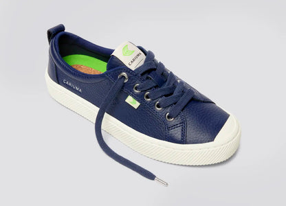 OCA Low Bright Navy Premium Leather Sneaker