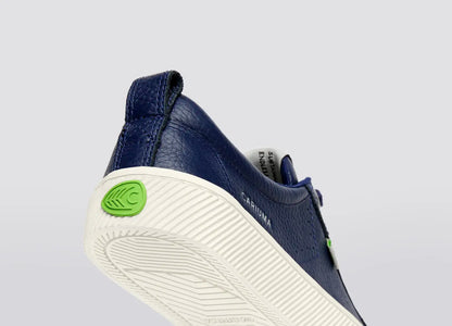 OCA Low Bright Navy Premium Leather Sneaker
