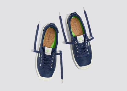 OCA Low Bright Navy Premium Leather Sneaker