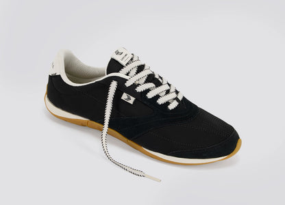 SUTAI Nylon and Suede Black