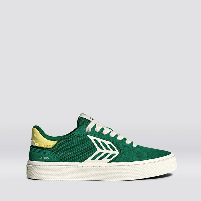 CATIBA PRO 2.0 Forest Green Suede and Cordura Ivory Logo Lemonade Sneaker