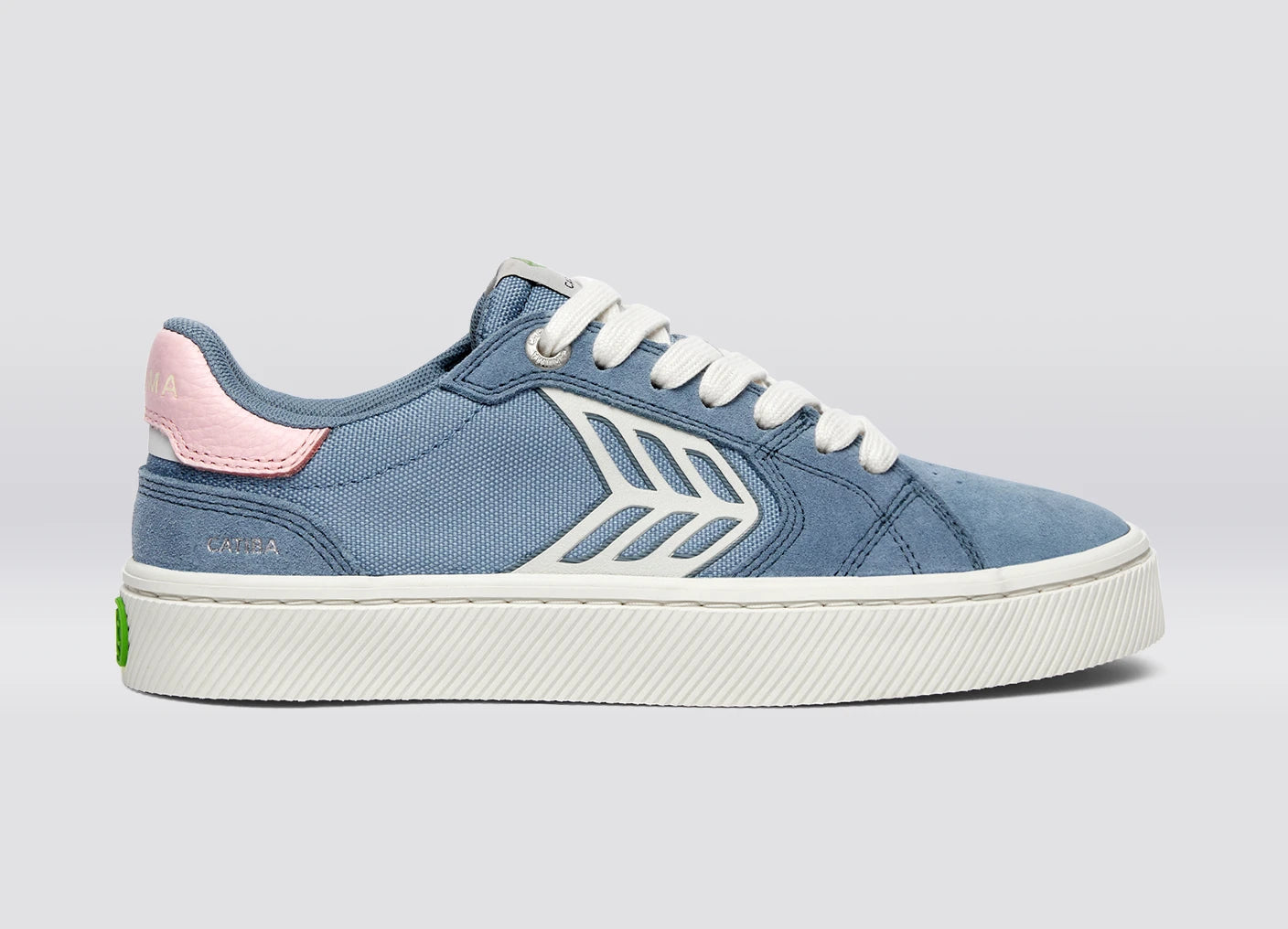 CATIBA PRO 2.0 Mirage Blue Suede and Cordura Ivory Logo Rose Sneaker
