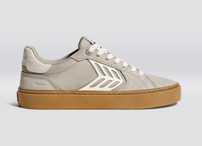 Plaza Taupe Suede and Cordura Ivory Logo Sneaker | CATIBA PRO 2.0 Plaza Taupe Suede and Cordura Ivory Logo Sneaker | CATIBA PRO 2.0