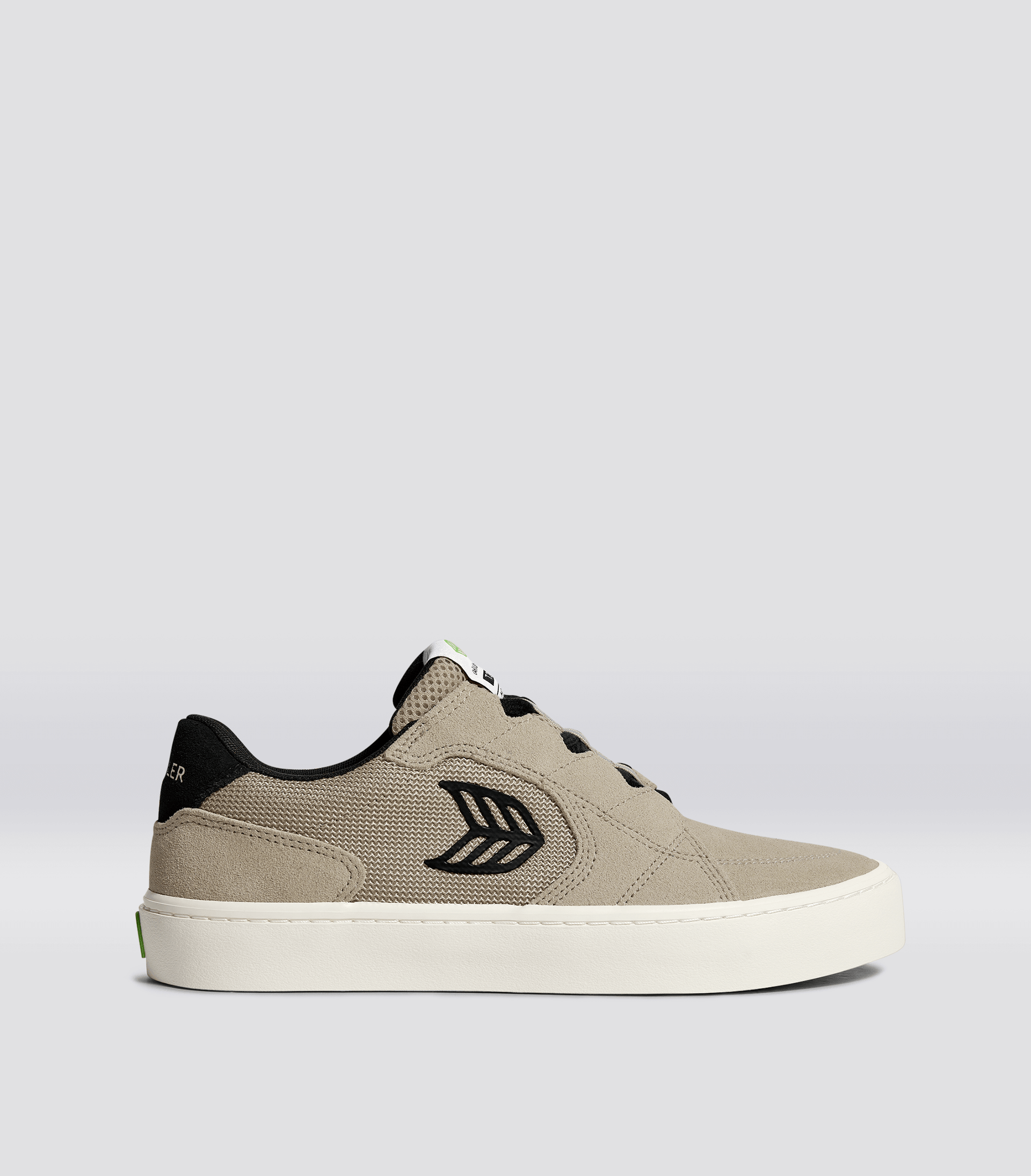 Plaza Taupe Suede and Mesh Black Logo Sneaker | T20 PRO