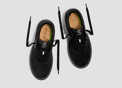 NAIOCA PRO Suede and Canvas Stripe All Black
