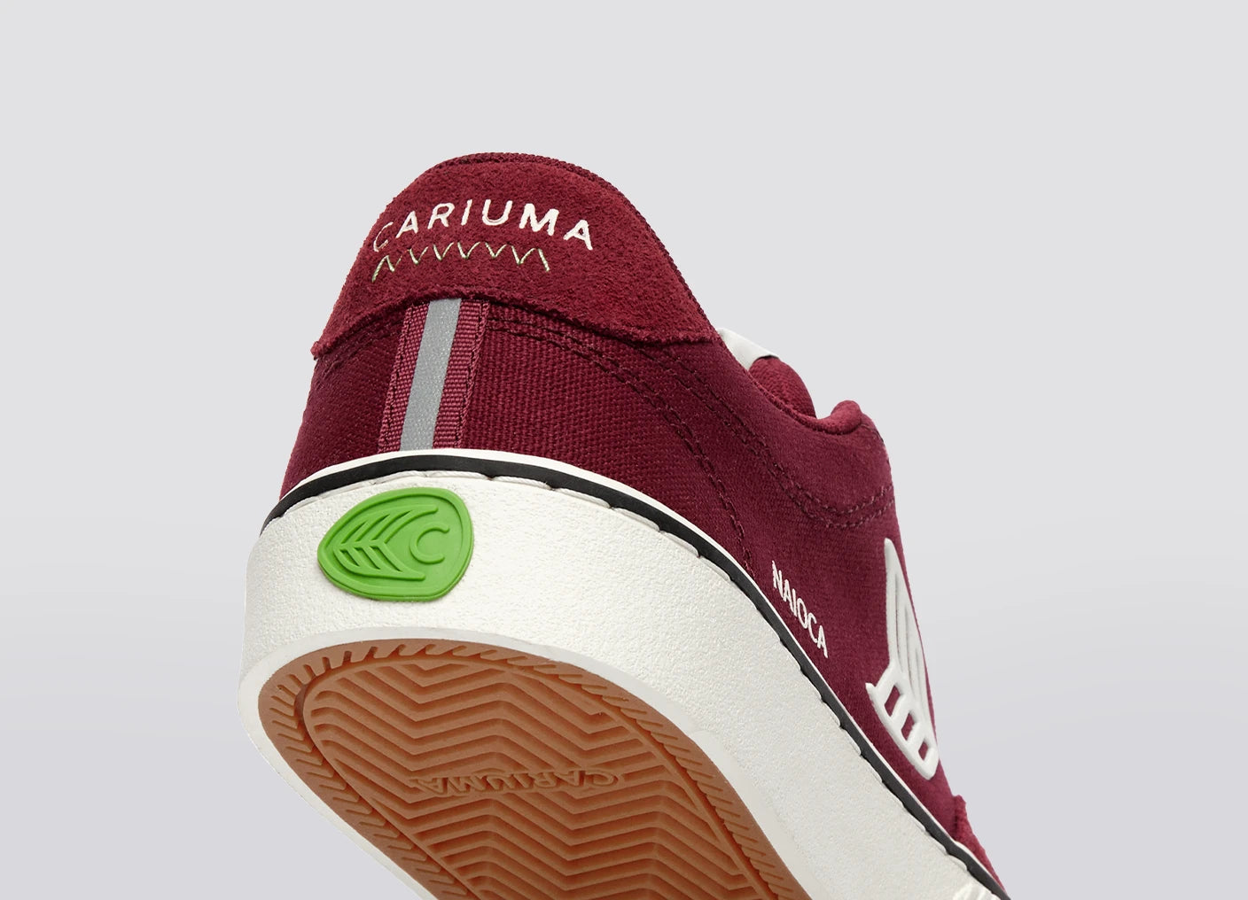NAIOCA PRO Cabernet Red Suede and Canvas Ivory Logo Sneaker
