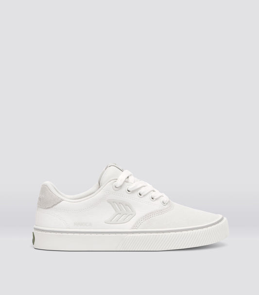 NAIOCA PRO Suede and Canvas Stripe Smoke White