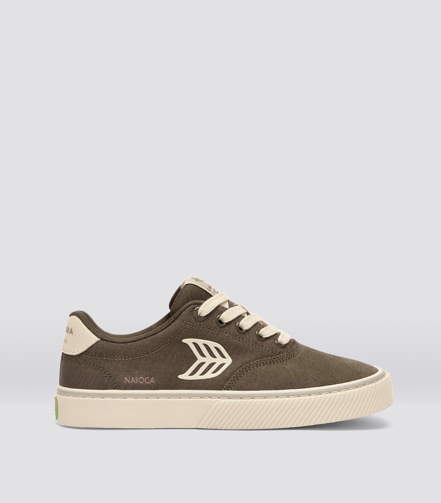 NAIOCA PRO Black Suede and Canvas Ivory Logo Sneaker