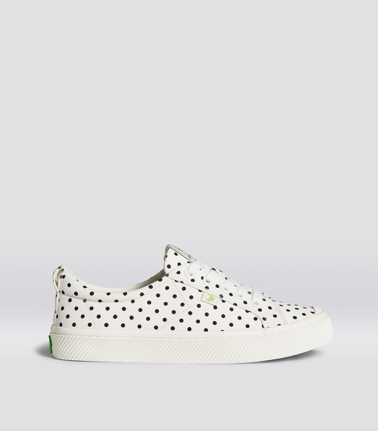 OCA Low White Polka Dots Canvas Sneaker