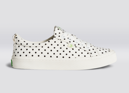 OCA Low White Polka Dots Canvas Sneaker