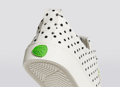 OCA Low White Polka Dots Canvas Sneaker