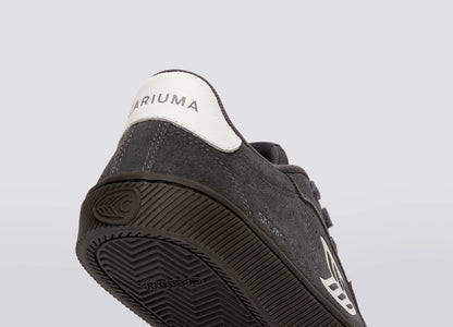 SALVAS Magnet Grey Suede Warm White Logo Sneaker