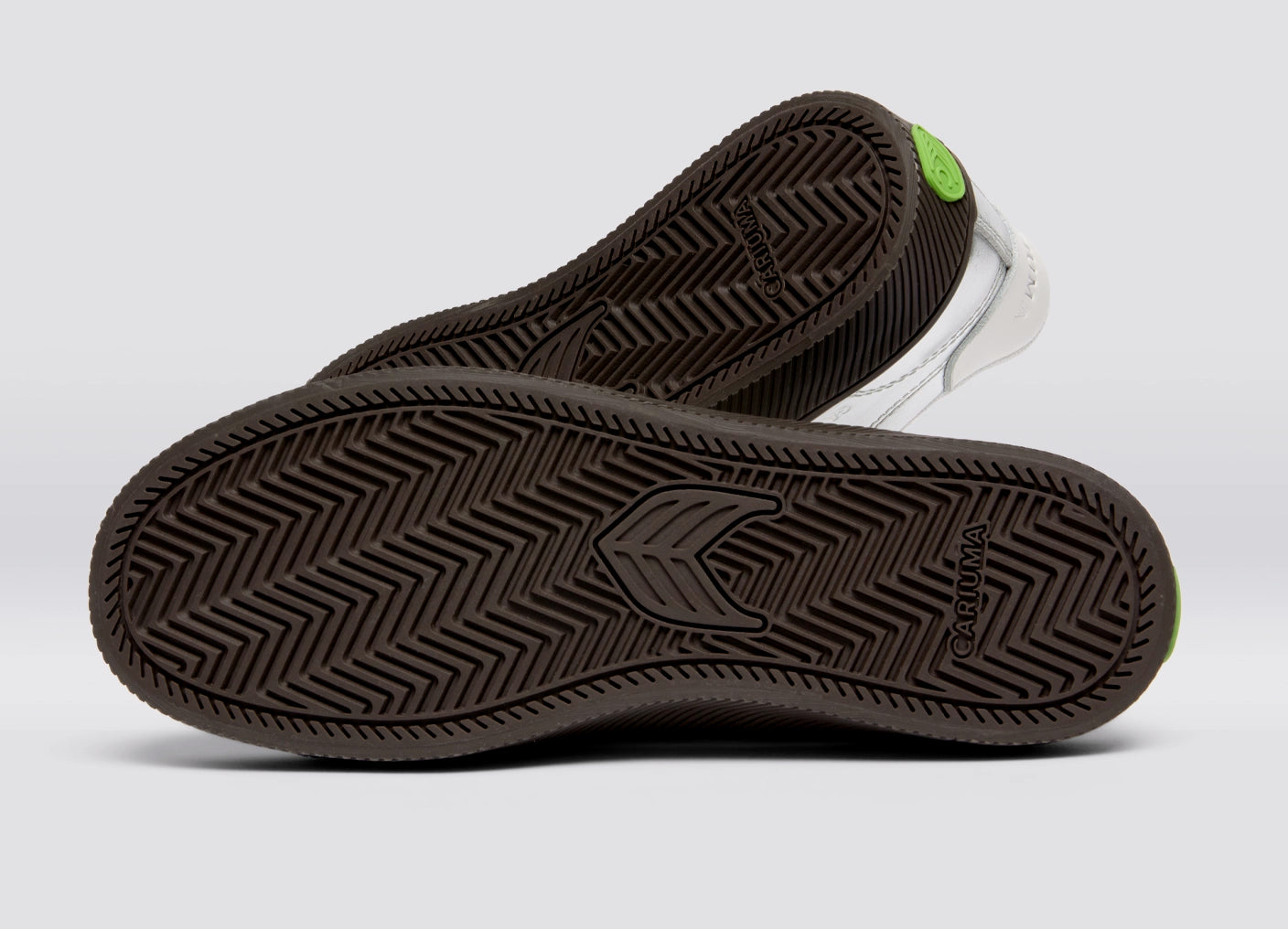 SALVAS Teak Silver Metallic Leather Off-White Logo Sneaker