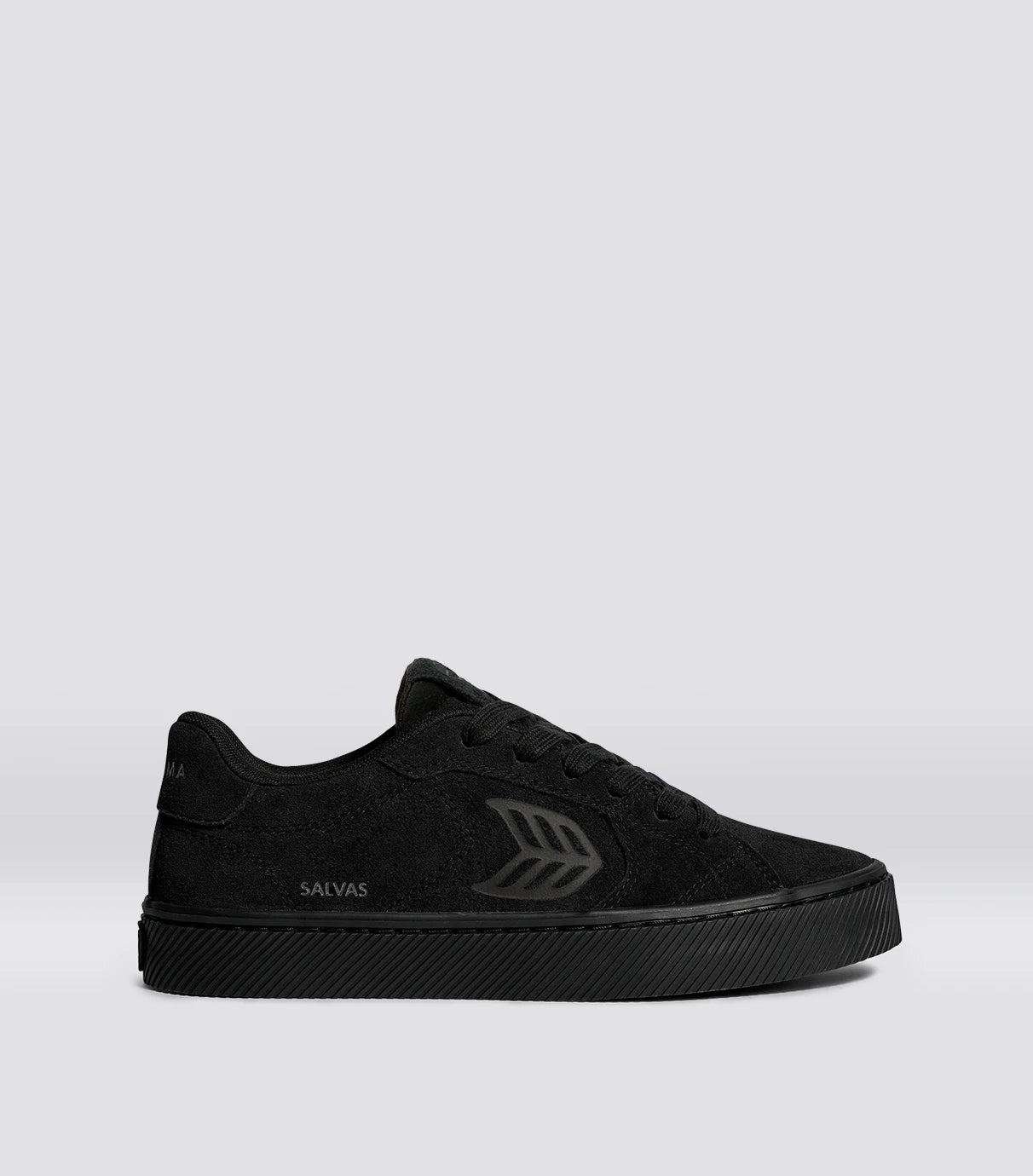 SALVAS All Black Suede Sneaker