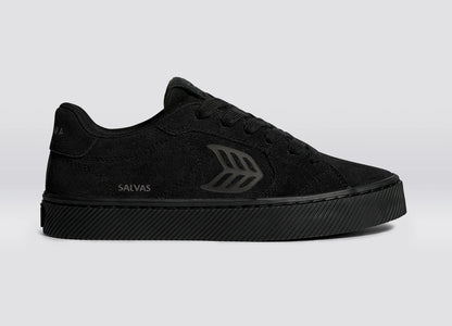 SALVAS All Black Suede Sneaker